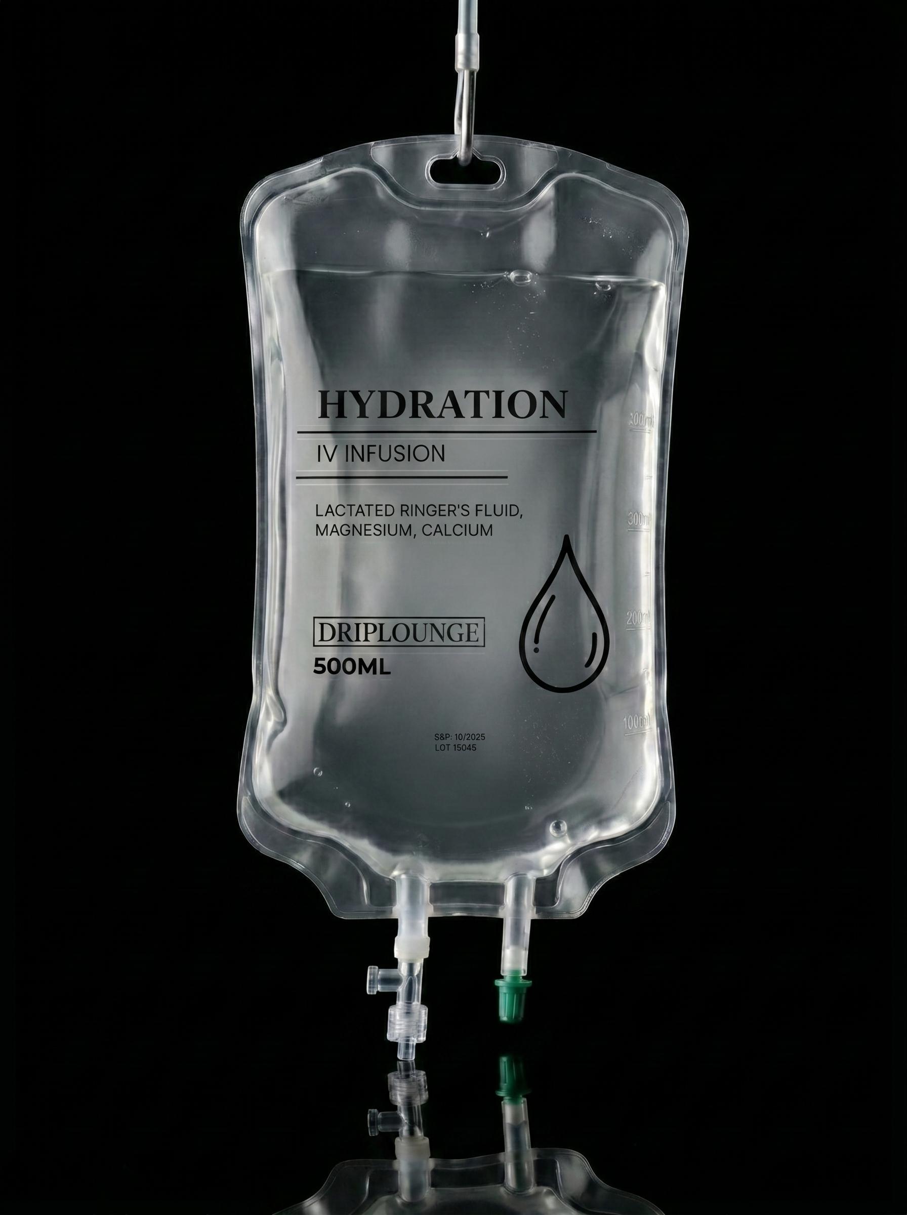 Hydration IV infusion bag