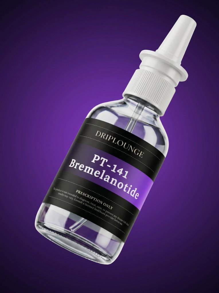 PT-141 Bremelanotide nasal spray bottle